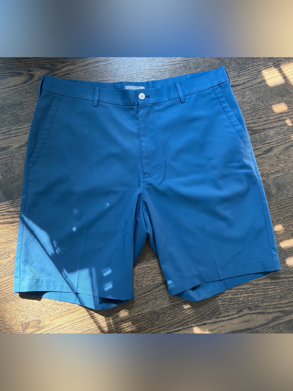 Men's Peter Millar Blue Performance Chino Shorts